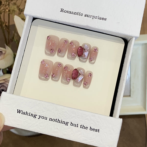 Peach Blush Pink Press-On Nails